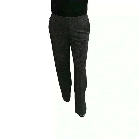 NWT Rachel Zoe High Rise Wide Leg Black Metallic Dress Pant Size 6 - Picture 5 of 6